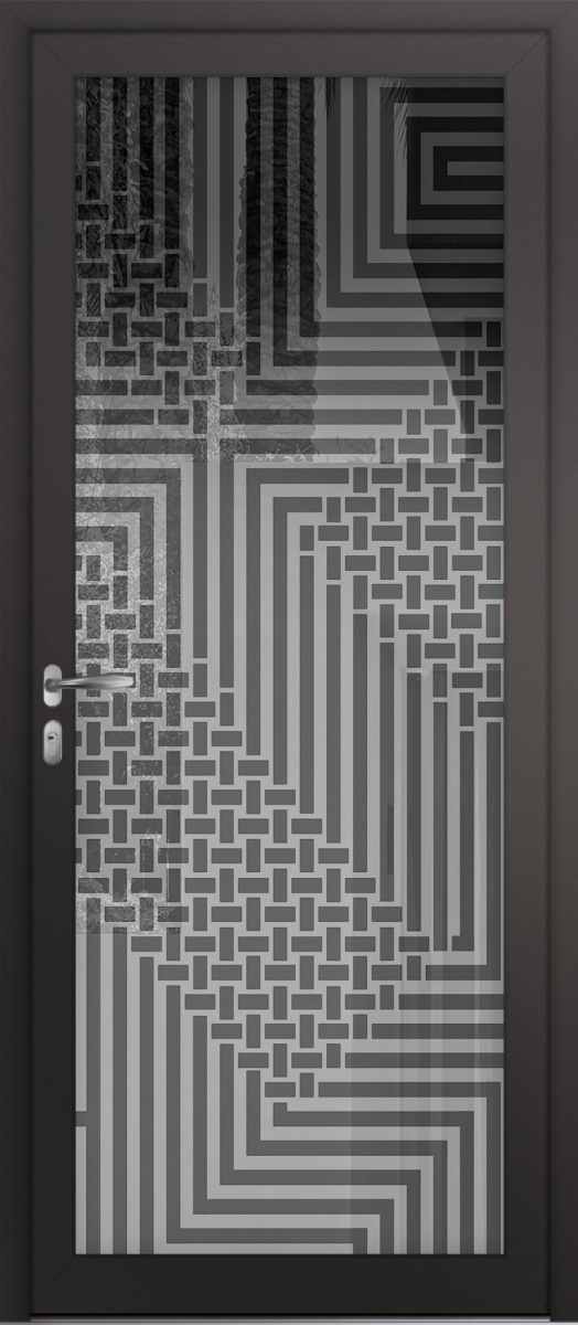 porte vitrée aluminium design